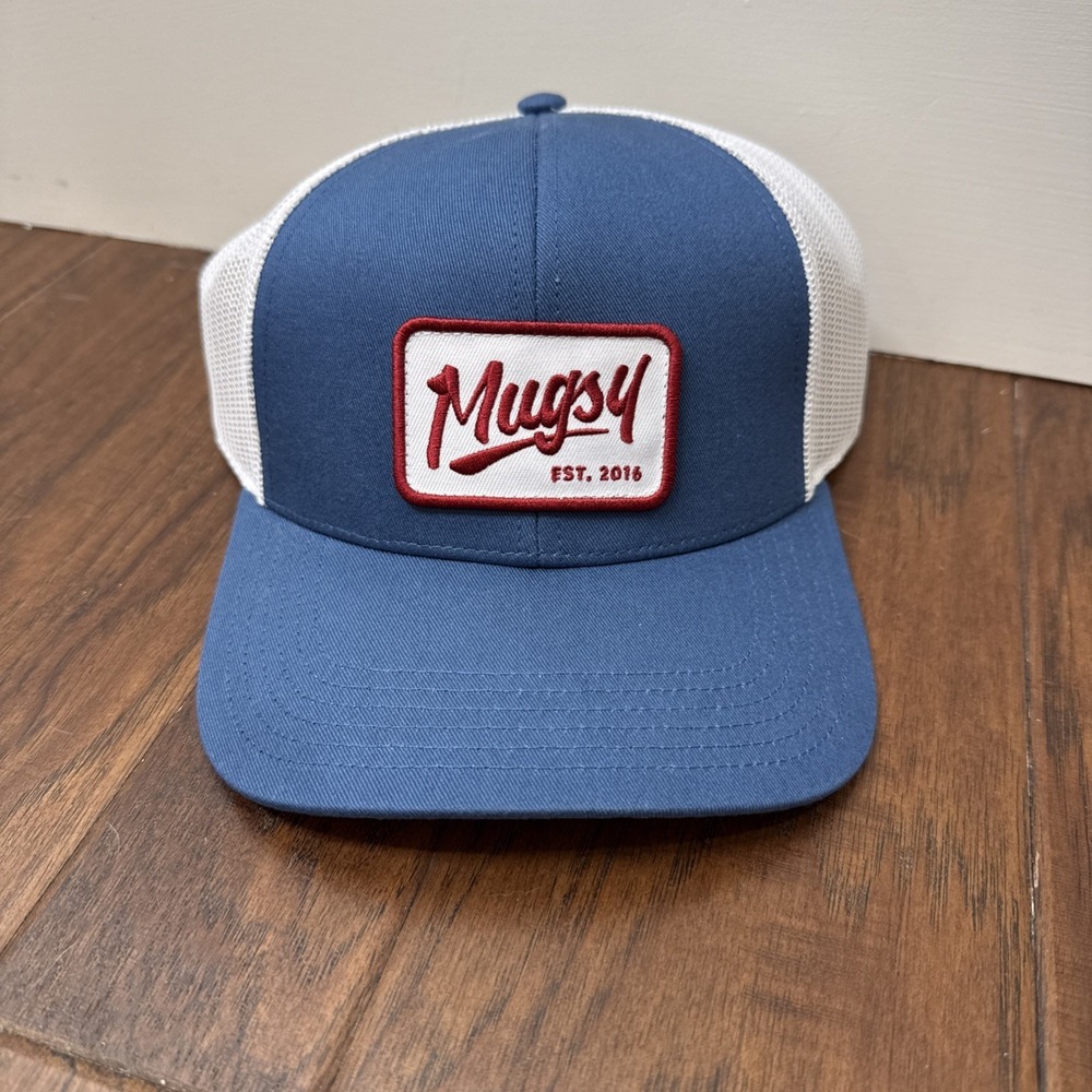 NEW Mugsy Jeans Snapback Baseball Mesh Trucker Hat Red White Blue Americana USA